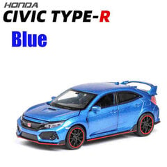 1:32 Honda CIVIC TYPE-R sakausējuma diecast rotaļlietu automobiļu modelis, kas simulēts ar skaņu Light transportlīdzekļi Kolekcija Rotaļlietas Bērniem dzimšanas dienas dāvanas цена и информация | Коллекционные модели автомобилей | 220.lv