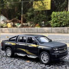 1:32 Chevrolet Silverado pikaps sakausējuma automobiļu modelis, kas ir metāla rotaļlietu transportlīdzekļi, automašīnu modelis, simulācijas skaņas gaismas kolekcija, dāvana bērniem цена и информация | Коллекционные модели автомобилей | 220.lv