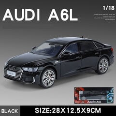 1/18 A6L Rotaļlieta Automašīnas Modelis Leoy Diecast 6 Durvis, kas atvērtas ar Skaņas Gaismas Pavilkšanas Atpakaļ Mēroga modeļa Automašīnas Rotaļlieta Kolekcionējama Dāvana цена и информация | Коллекционные модели автомобилей | 220.lv