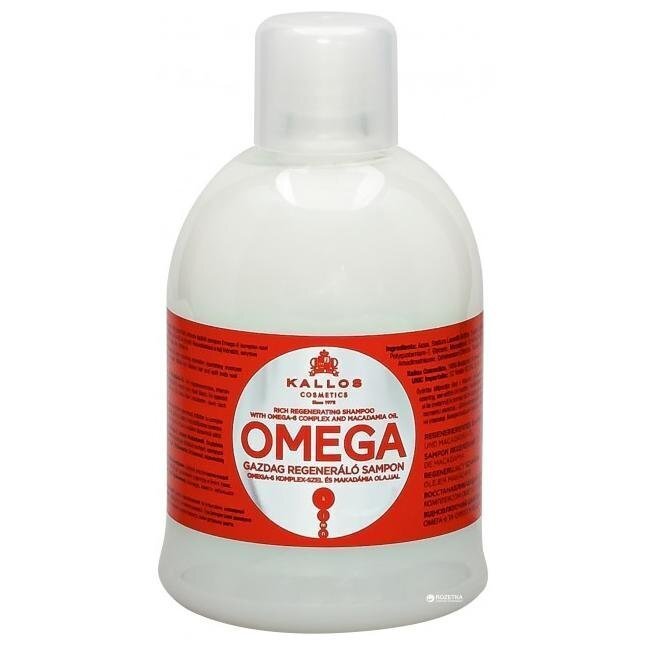 Atjaunojošs šampūns Kallos Omega Hair 1000 ml cena un informācija | Šampūni | 220.lv