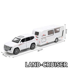 1/32 Piekabe RV kravas automašīnas rotaļlietas modelis Auto sakausējums Diecast apvidus transportlīdzekļa kemperis ar skaņas gaismas rotaļlietu automašīnas modeli Bērnu rotaļlietu kolekcijas dāvana цена и информация | Коллекционные модели автомобилей | 220.lv