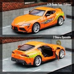 Fast & Furious 9 GR Supra sacīkšu auto rotaļlieta bērniem 1/32 Diecast Miniature Model Pull Back Collection dāvana zēnam цена и информация | Коллекционные модели автомобилей | 220.lv