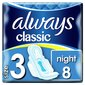 Higiēniskās paketes Always Night 8 gab. cena un informācija | Tamponi, higiēniskās paketes, ieliktnīši | 220.lv