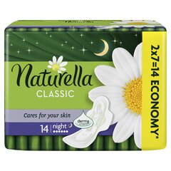 Higiēniskās paketes Naturella Night, 14 gab. cena un informācija | Tamponi, higiēniskās paketes, ieliktnīši | 220.lv