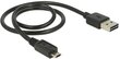 Delock Cable Easy USB 2.0 type-A male > Easy USB 2.0 type Micro-B male 50cm blac cena un informācija | Kabeļi un vadi | 220.lv