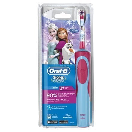 Bērnu elektriskā zobu birste Braun OralB D12.513K KIDS FROZEN цена и информация | Elektriskās zobu birstes | 220.lv