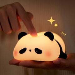 Nakts gaismas bērnu pandas nakts lampa pandas lampas aptumšojams taimeris, skārienvadības silikona nakts gaismas mazulis, USB uzlādējama cute panda lampa, jauks nakts gaismas bērnu istabas dekors (panda 2) цена и информация | Детские светильники | 220.lv