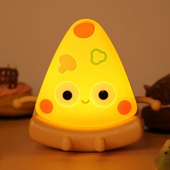 Pizza Cute Night Light bērniem, mīksta silikona picas lampa ar regulējamu regulējumu un taimeri, bērnu istabas pārnēsājams, uzlādējams guļamistabas rakstāmgalda dekors, dzimšanas dienas dāvanas zēniem meitenēm цена и информация | Детские светильники | 220.lv