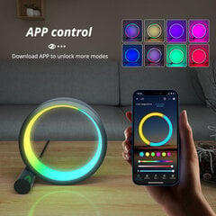 6 collu viedā LED nakts gaisma RGB darbvirsmas atmosfēras galda lampa Bluetooth APP vadība, kas piemērota spēļu istabas guļamistabas gultas dekorēšanai (6 collu RGB Symphony (Bluetooth APP + tālvadības pults)) cena un informācija | Lampas bērnu istabai | 220.lv