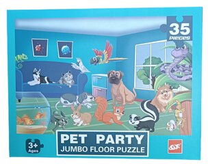 Пазл Jumbo Floor Puzzle Pet Party, 35 деталей цена и информация | Пазлы | 220.lv