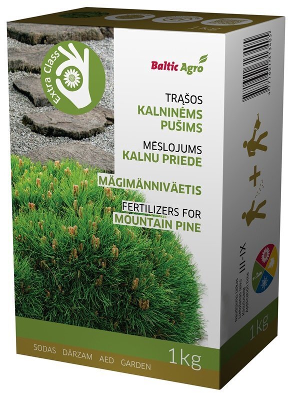 Baltic Agro granulēts mēslojums Kalnu priedēm, 1kg цена и информация | Beramie mēslošanas līdzekļi | 220.lv