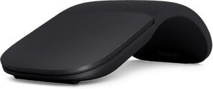 Microsoft - Arc Mouse - мыш Bluetooth для ПК, ноўтбукаў, сумяшчальных з Windows, Mac, Chrome Os (тонкая, лёгкая, мабільная, тактыльная) - чорная цена и информация | Мыши | 220.lv