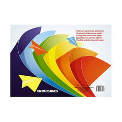Divpusējs krāsainais papīrs A3, 16 lapas (8 dažādas krāsas) cena un informācija | Burtnīcas un papīra preces | 220.lv