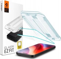 Spigen Glass tR EZ Fit 2 Pack, transparency - iPhone 16 Pro cena un informācija | Ekrāna aizsargstikli | 220.lv