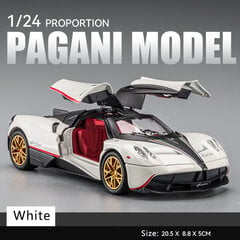 1:24 Simulācija Pagani Ķīniešu pūķa sakausējuma automobiļu modeļa skaņas un gaismas atvilkšana sporta auto rotaļlietu zēnu kolekcijas dekorācijas dāvana цена и информация | Коллекционные модели автомобилей | 220.lv