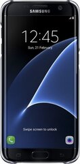 Чехол-крышка Clear cover для Samsung Galaxy S7 Edge, Черный цена и информация | Чехлы для телефонов | 220.lv