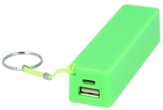 Setty Mini Cube Power Bank 2000mAh Universāla Ārējas uzlādes batereja 5V 1A + Micro USB Kabelis + Rokas siksniņa Zaļš cena un informācija | Lādētāji-akumulatori (Power bank) | 220.lv