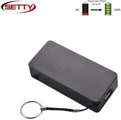 Setty Midi Cube Power Bank 4000mAh Universāla Ārējas uzlādes batereja 5V 1A + Micro USB Kabelis + Rokas siksniņa Melns цена и информация | Зарядные устройства Power bank | 220.lv