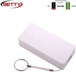 Setty Midi Cube Power Bank 4000mAh Universāla Ārējas uzlādes batereja 5V 1A + Micro USB Kabelis + Rokas siksniņa Balts цена и информация | Зарядные устройства Power bank | 220.lv