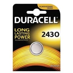 Duracell CR2430 (DL2430/ECR2430) цена и информация | Батарейки | 220.lv