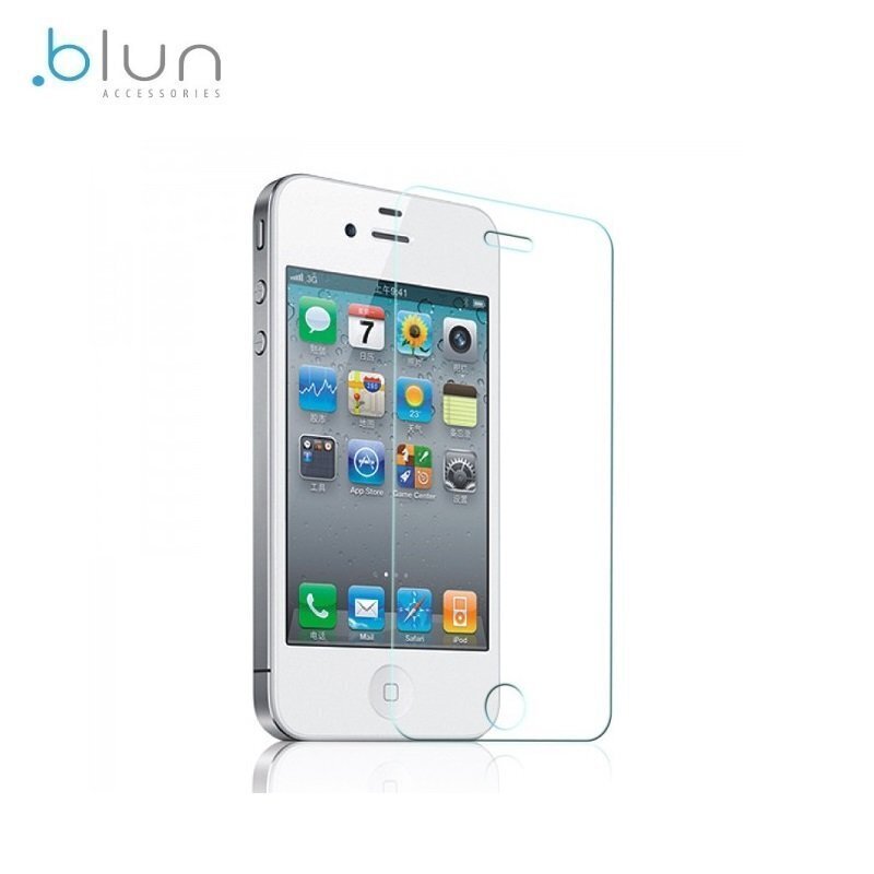 Blun Extreeme Shock 0.33mm / 2.5D Aizsargplēve-stikls Apple iPhone 4 4S (EU Blister) cena un informācija | Ekrāna aizsargstikli | 220.lv