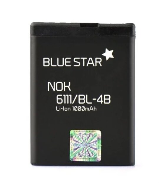 BlueStar Akumulators Nokia 6111 N76 7500 Li-Ion 1000 mAh Analogs BL-4B цена и информация | Akumulatori mobilajiem telefoniem | 220.lv