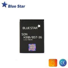 BlueStar Аккумулятор Sony Ericsson K310 K320 T250 Li-Ion 750 mAh Аналог BST-36 цена и информация | Аккумуляторы для телефонов | 220.lv