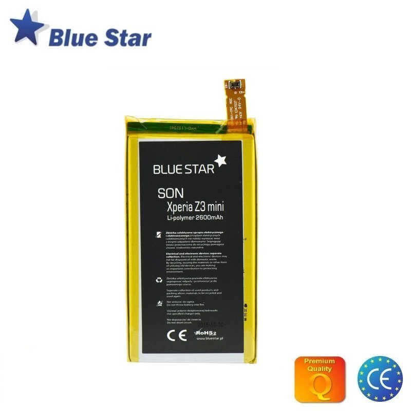 BlueStar Akumulators Sony Xperia D5803 D5833 Xperia Z3 Mini Li-Ion 2600 mAh Analogs 1282-1203 cena un informācija | Ekrāna aizsargstikli | 220.lv