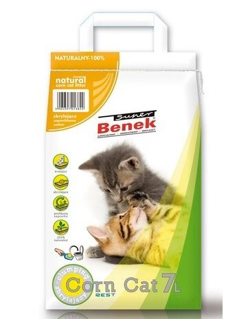 Kaķu pakaiši Super Benek Corn Cat 7 L цена и информация | Smiltis un pakaiši | 220.lv