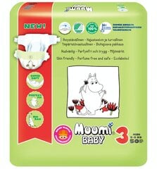 Autiņbiksītes Muumi Baby Midi (3) 5-8 kg, 50gab. cena un informācija | Autiņbiksītes | 220.lv