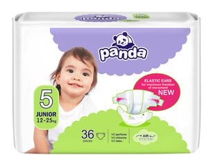 Autiņbiksītes PANDA Junior (5) 12-25 kg, 36 gab. cena un informācija | Autiņbiksītes | 220.lv