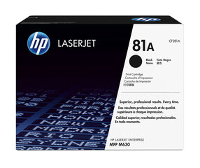 HP No.81A (CF281A), черный картридж цена и информация | Картриджи для лазерных принтеров | 220.lv