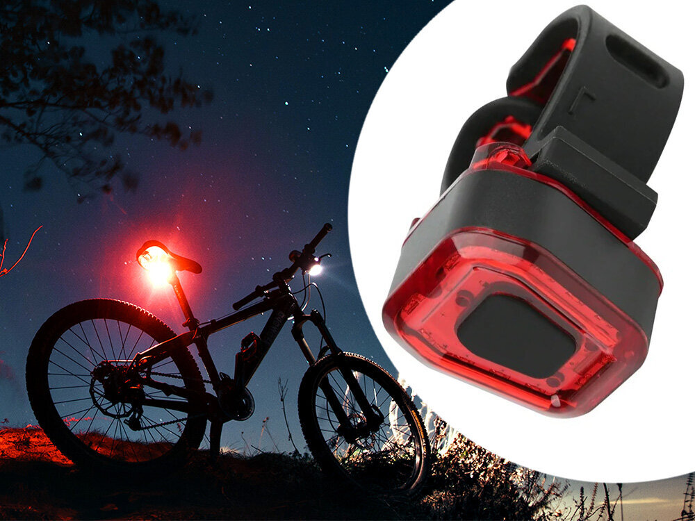 Aizmugurējais velosipēda lukturis Perfee, 14 LED, sarkans, USB, akumulators cena un informācija | Velo lukturi un atstarotāji | 220.lv