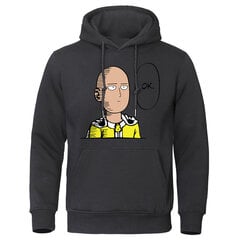 (Mblack 6) One Punch Vīriešu kapuces Saitama Sensei Japāna Anime Vīriešu Džemperi Rudens Ziemas Topi Ikdienas treniņtērps Silti Vīriešu Puloveri SHRY цена и информация | Мужские свитера | 220.lv