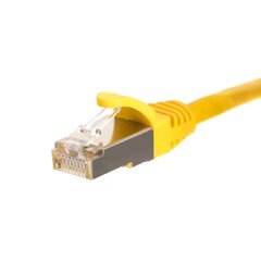 Netrack patch cable RJ45, snagless boot, Cat 5e FTP, 0.25m yellow cena un informācija | Kabeļi un vadi | 220.lv
