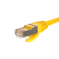 Netrack patch cable RJ45, snagless boot, Cat 5e FTP, 0.25m yellow cena un informācija | Kabeļi un vadi | 220.lv