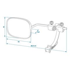 Spogulis treileru transportēšanai 410x140x90mm cena un informācija | Spoguļi | 220.lv