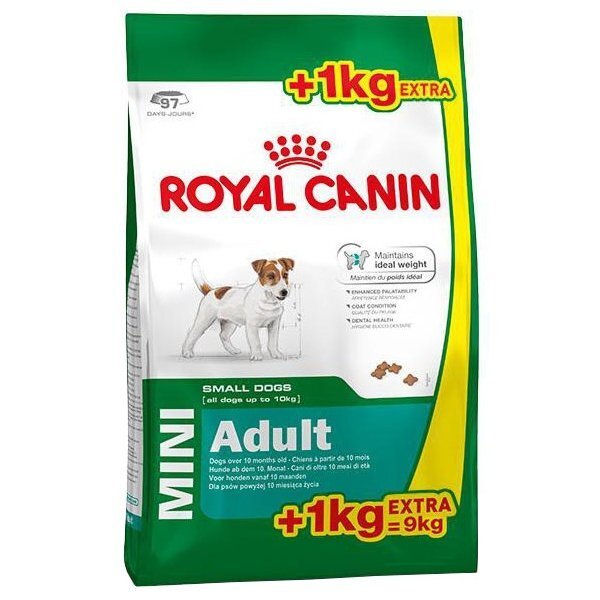 AKCIJA! Royal Canin Mini Adult 8 kg + 1 kg DĀVANĀ! цена и информация | Sausā barība suņiem | 220.lv