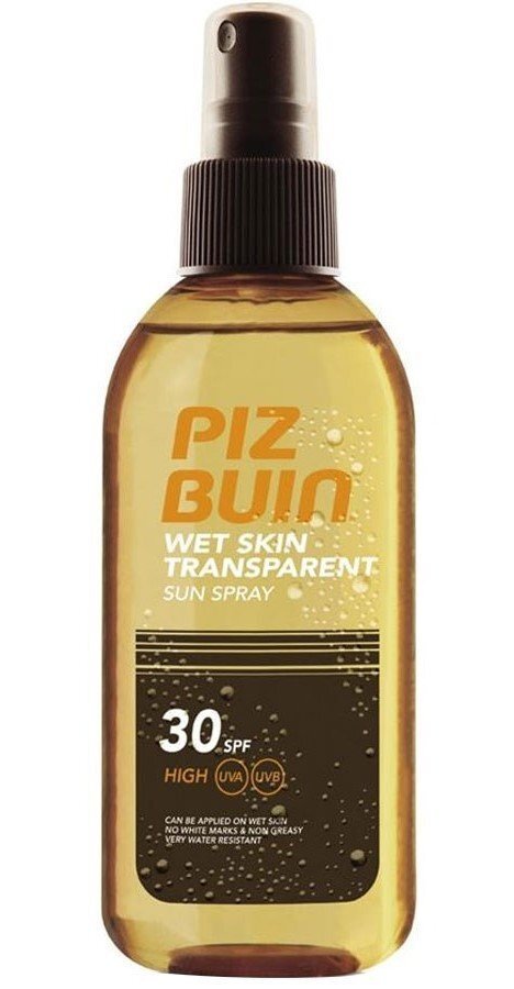 Izsmidzināms aizsargājošs losjons Piz Buin Wet Skin Transparent SPF30 150 ml cena un informācija | Sauļošanās krēmi | 220.lv