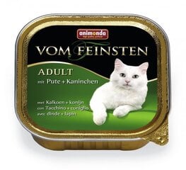 Консервы для кошек с мясом индейки и кролика VOM FEINSTEN Classic, 100 г цена и информация | Консервы для котов | 220.lv