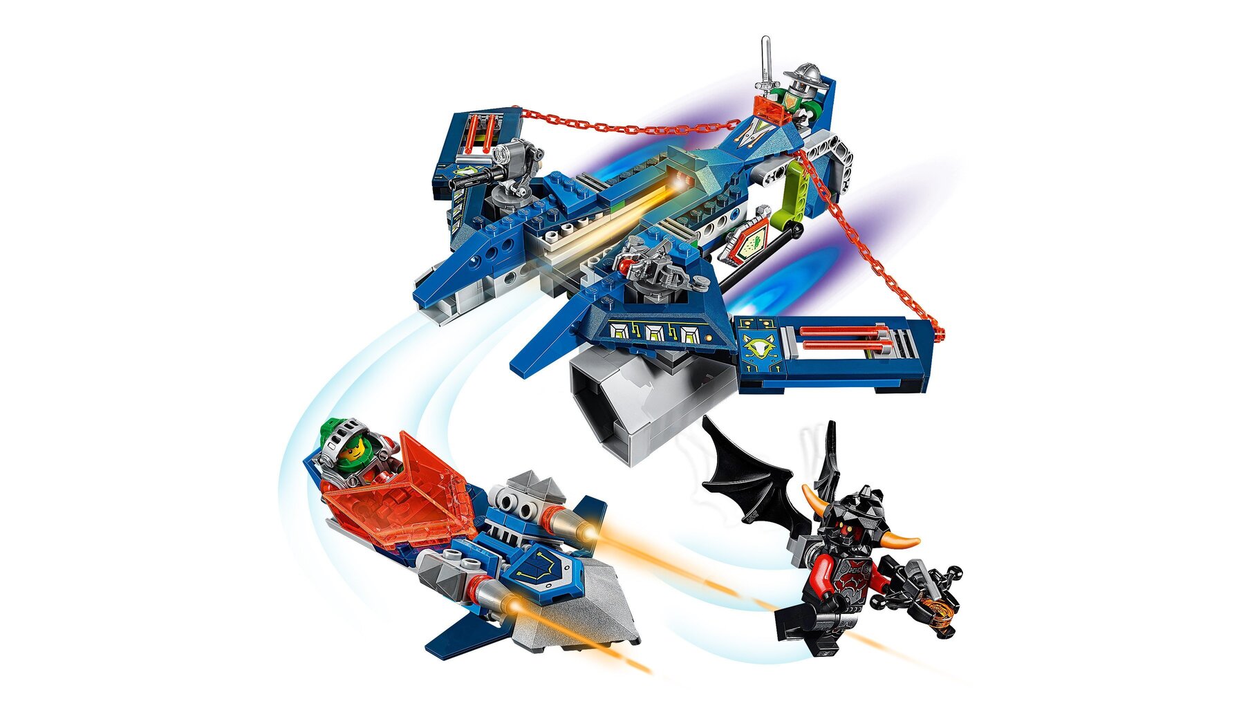 70320 LEGO® NEXO KNIGHTS Aaron Fox gaisa uzbrūcējs cena un informācija | Konstruktori | 220.lv