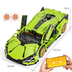 Lamborghinis RC motorizēts supersacīkšu sporta transportlīdzeklis celtniecības bloki ātruma sacīkšu ķieģeļi bērniem rotaļlietas dāvanu komplekts bērniem zēniem цена и информация | Пазлы | 220.lv