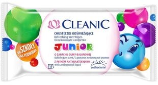 Универсальные влажные салфетки для детей Cleanic Junior, 15 шт. цена и информация | Ватные изделия и влажные салфетки | 220.lv