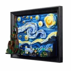 Ideas Klasiska slavena glezna 2316 gab Van Gogh Star Moon Night Building Block Modeļu komplekts Saderīgs 21333 Montāžas ķieģeļi bērnu rotaļlieta cena un informācija | Puzles, 3D puzles | 220.lv