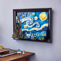 Ideas Klasiska slavena glezna 2316 gab Van Gogh Star Moon Night Building Block Modeļu komplekts Saderīgs 21333 Montāžas ķieģeļi bērnu rotaļlieta cena un informācija | Puzles, 3D puzles | 220.lv