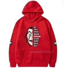 (XXLRed)La Casa De Papel Sievietēm Vīriešiem Sievietēm Vīriešiem Unisex Džemperi Džemperi TV šovs Money Heist Jaunums Papīra Mājas Hoodie SHRY цена и информация | Мужские свитера | 220.lv