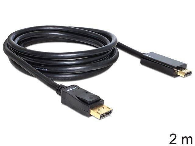 Delock - Kabelis DISPLAYPORT M->HDMI M 2M GOLD цена и информация | Adapteri un USB centrmezgli | 220.lv