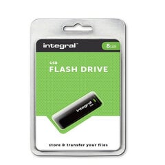 Накопитель Integral 8GB USB2.0 DRIVE BLACK USB flash drive USB Type-A 2.0 цена и информация | USB накопители | 220.lv