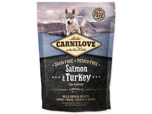 Cухой корм Carni Love Salmon & Turkey Puppy, 1.5 кг цена и информация | Сухой корм для собак | 220.lv