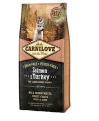 Carnilove Salmon&Turkey Puppy Large 12kg Kucēniem цена и информация |  Сухой корм для собак | 220.lv